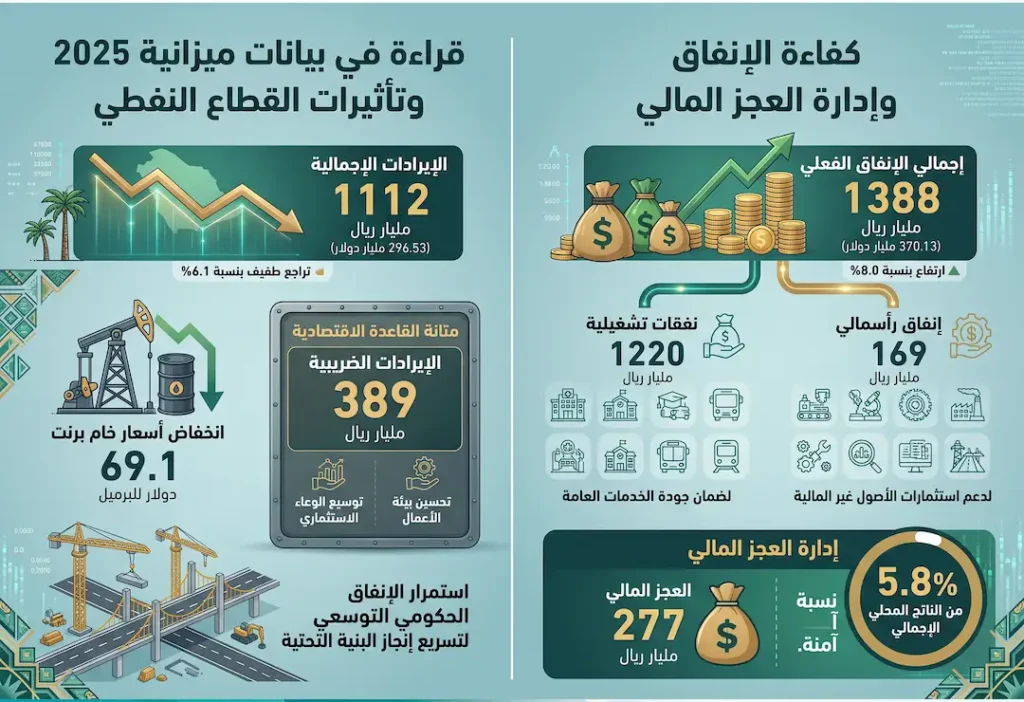 قراءة في بيانات ميزانية 2025 وتأثيرات القطاع النفطي
