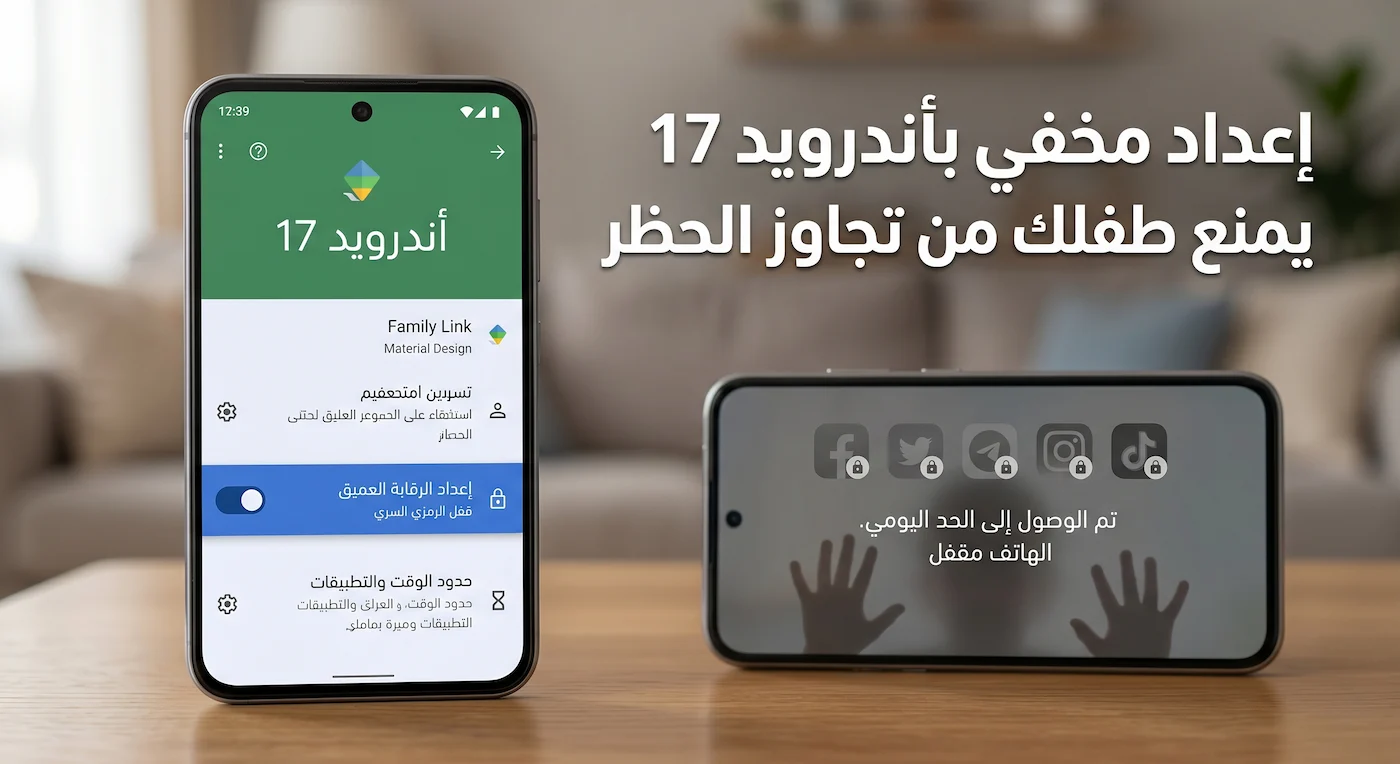 إعداد الرقابة الأبوية في أندرويد 17 .. إعداد مخفي بأندرويد 17 يمنع طفلك من تجاوز الحظر