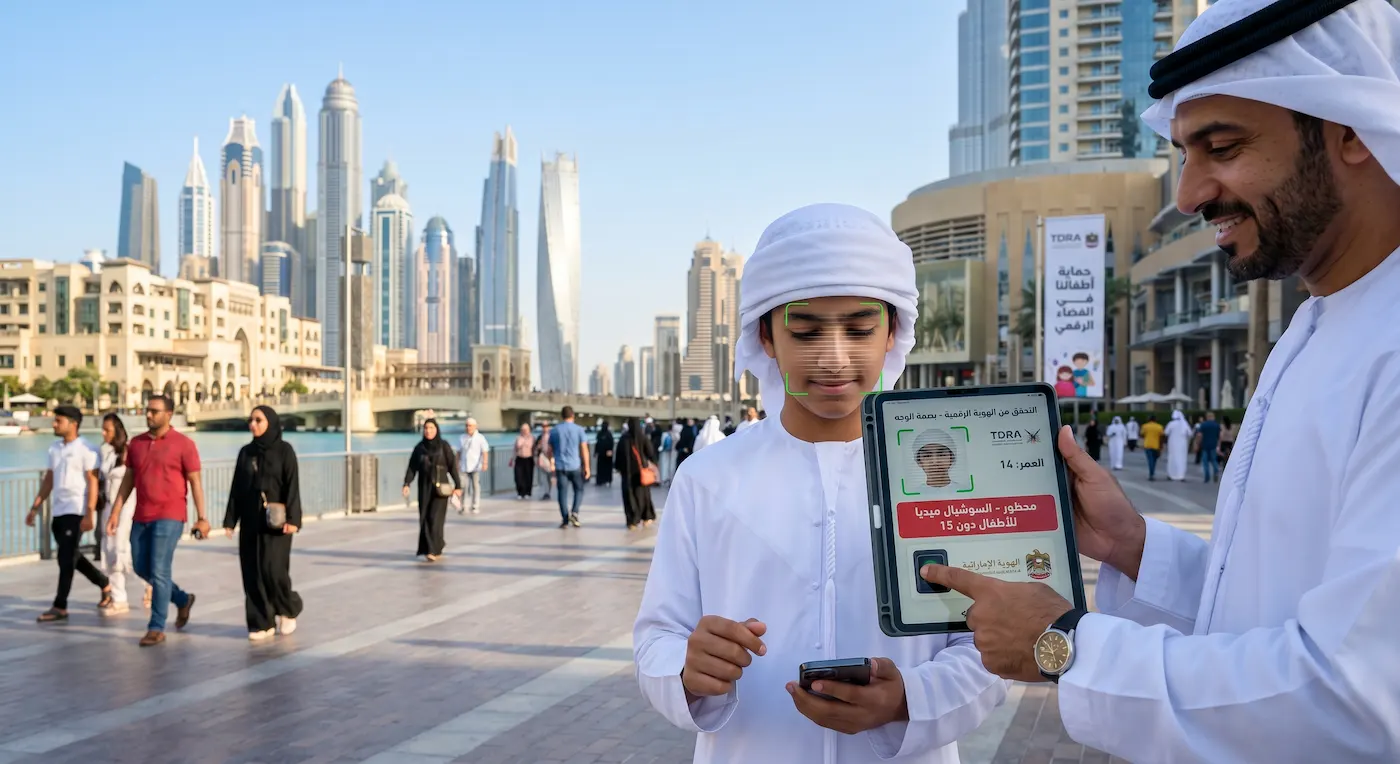 الإمارات تقرر حظر السوشيال ميديا للأطفال ببصمة الوجه والهوية